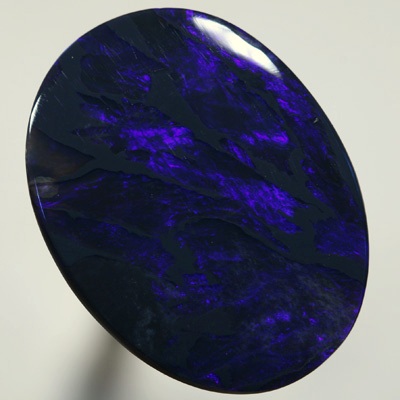 SOLID BLACK OPAL Large blue on black SEE VIDEO